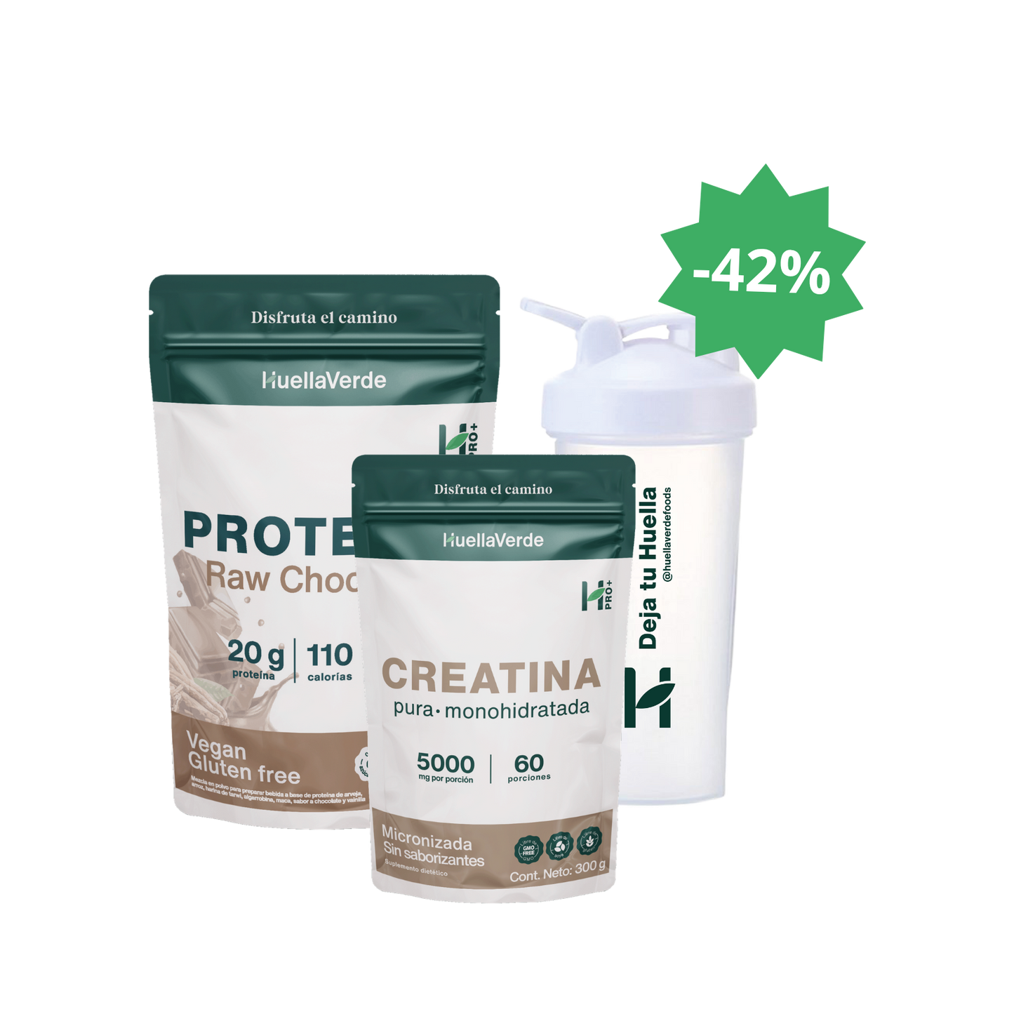 Pack 1 Proteína + 1 Creatina + 1 Shaker