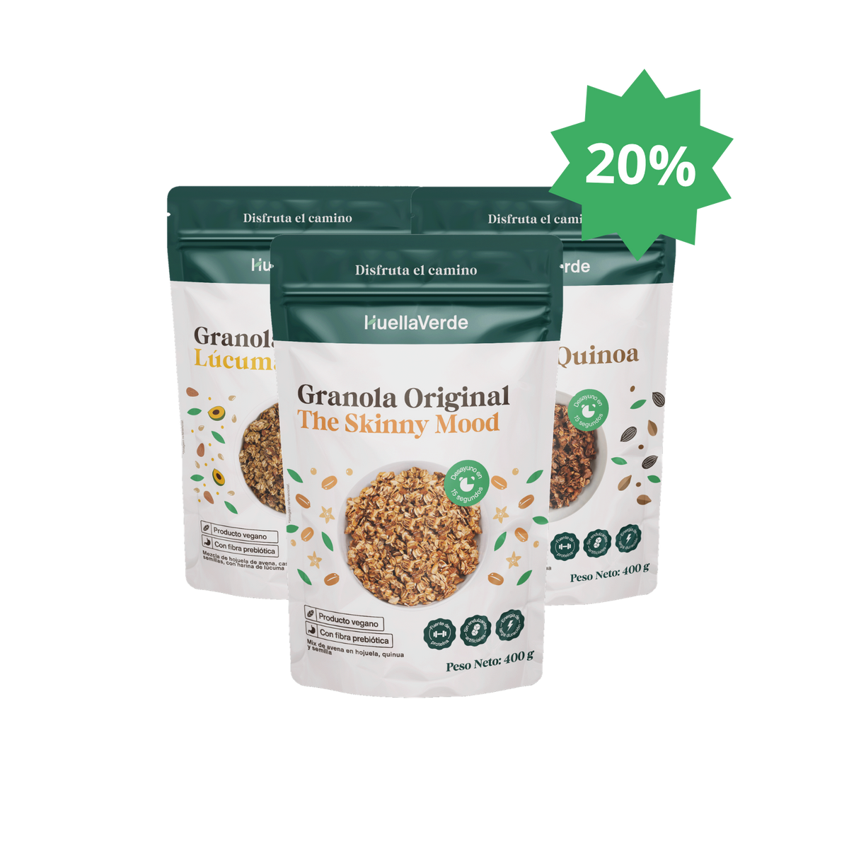 Tripack granolas 400gr