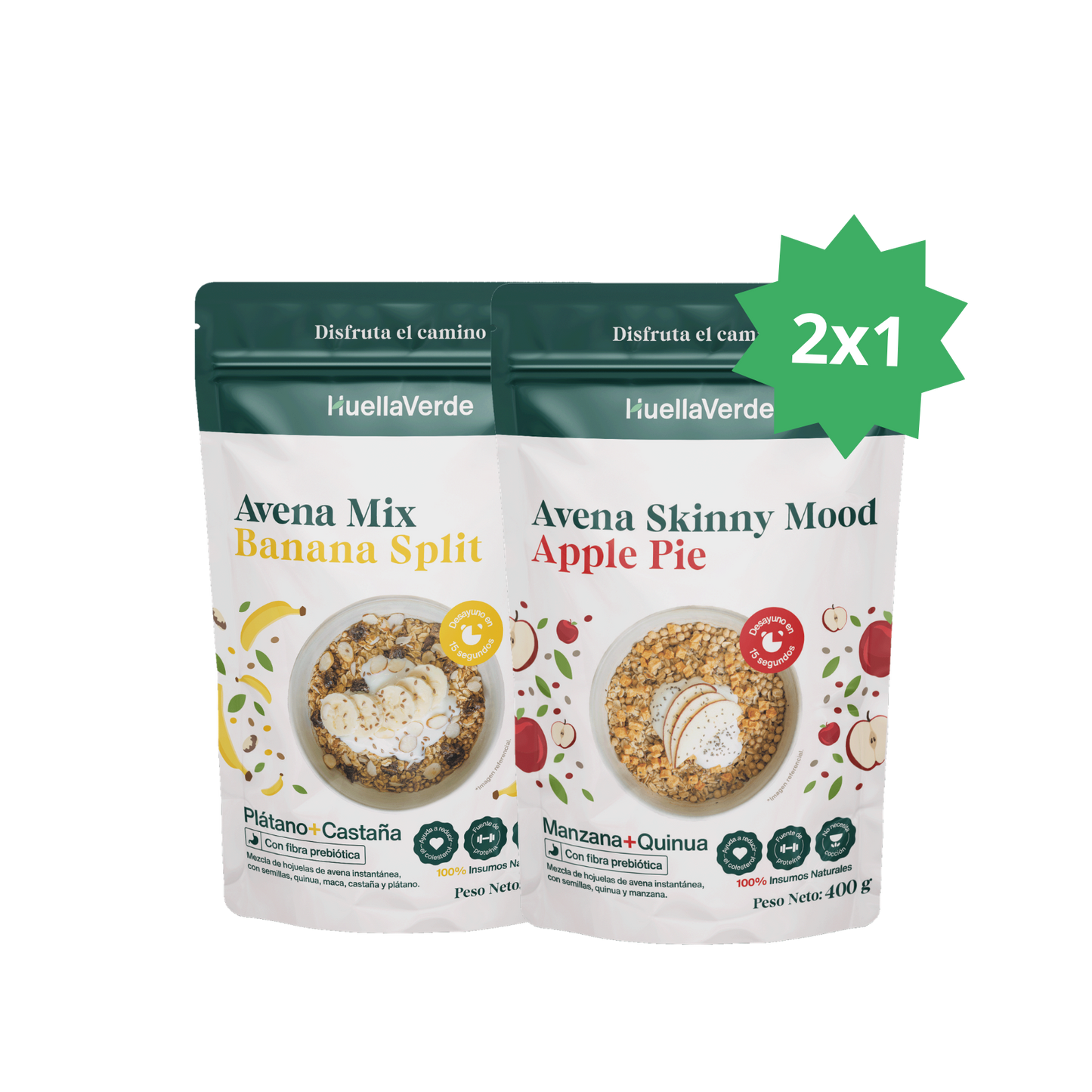 2x1 Avenas Banana y Apple 400 gr