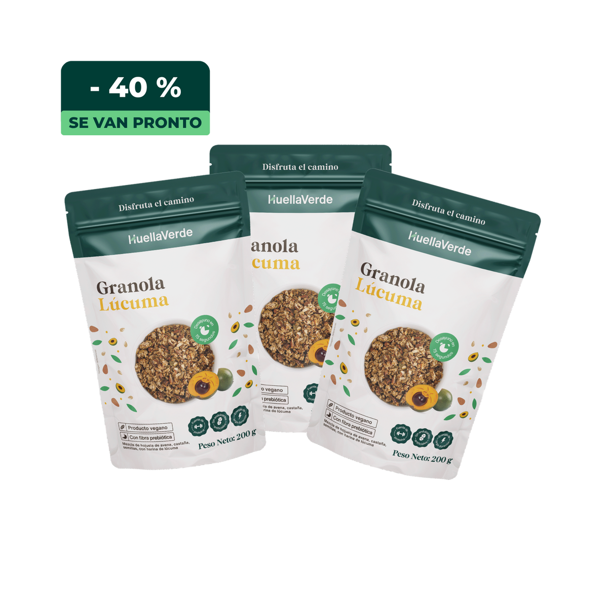 Tripack Granola de Lúcuma 200 gr - Vto Noviembre