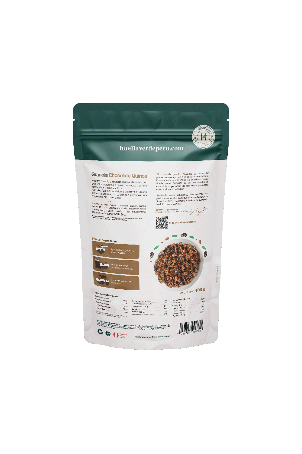 Granola de Chocolate Quinoa 400gr