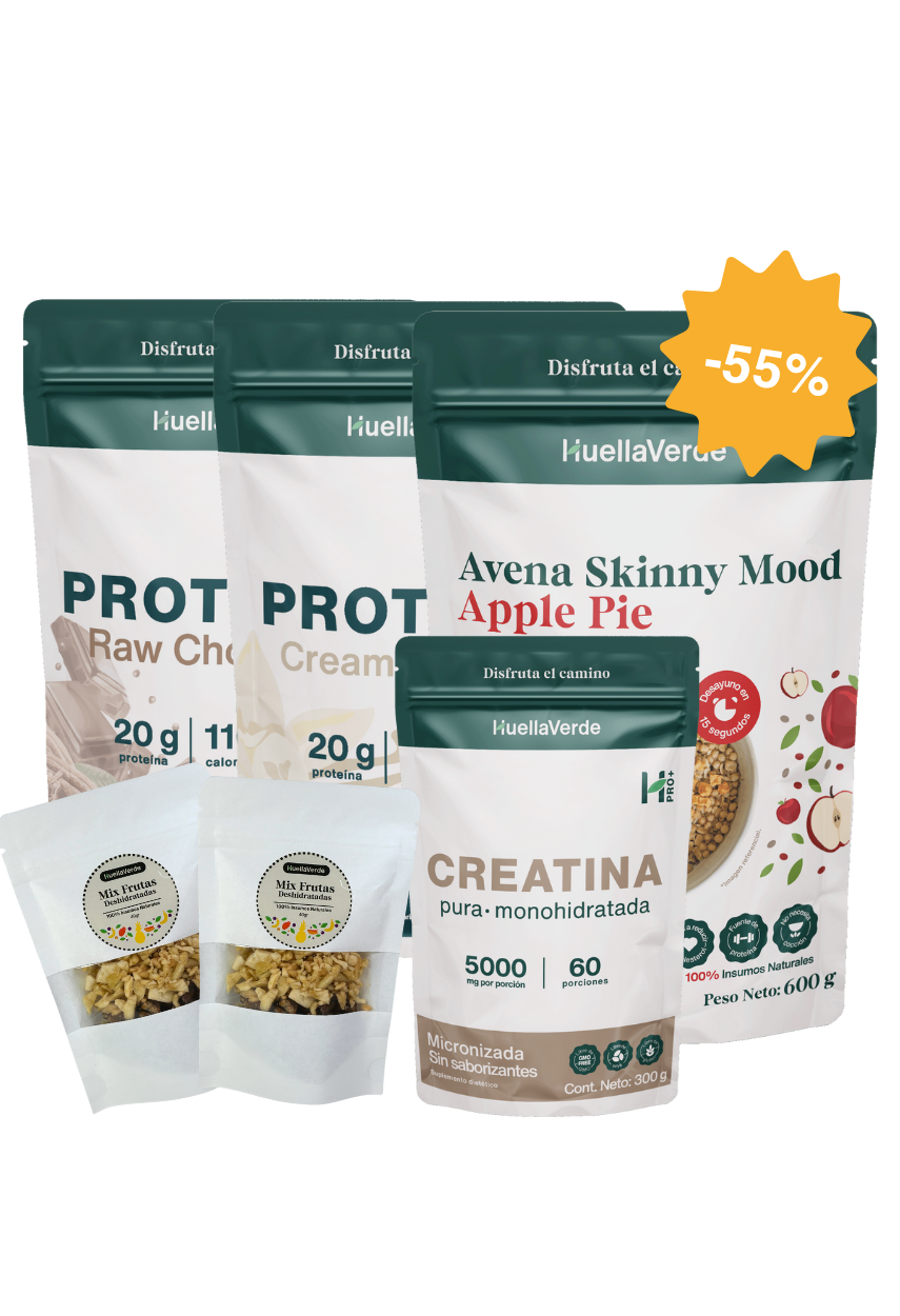 Pack Power Pro: 2 Proteínas + 1 creatina + 1 avena 600 gr + snacks