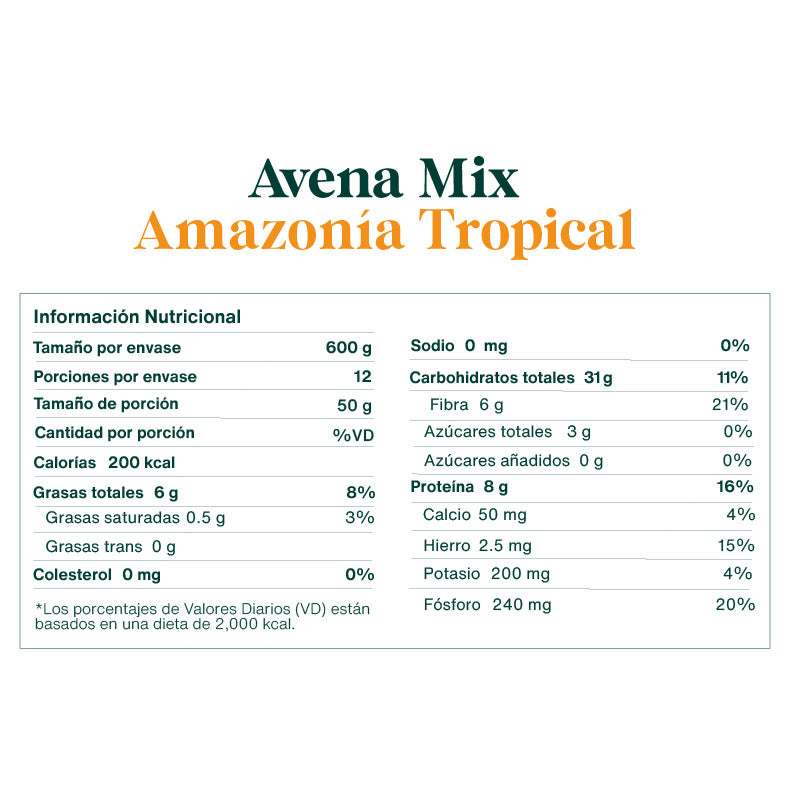 Avena Mix Amazonía Tropical x600gr