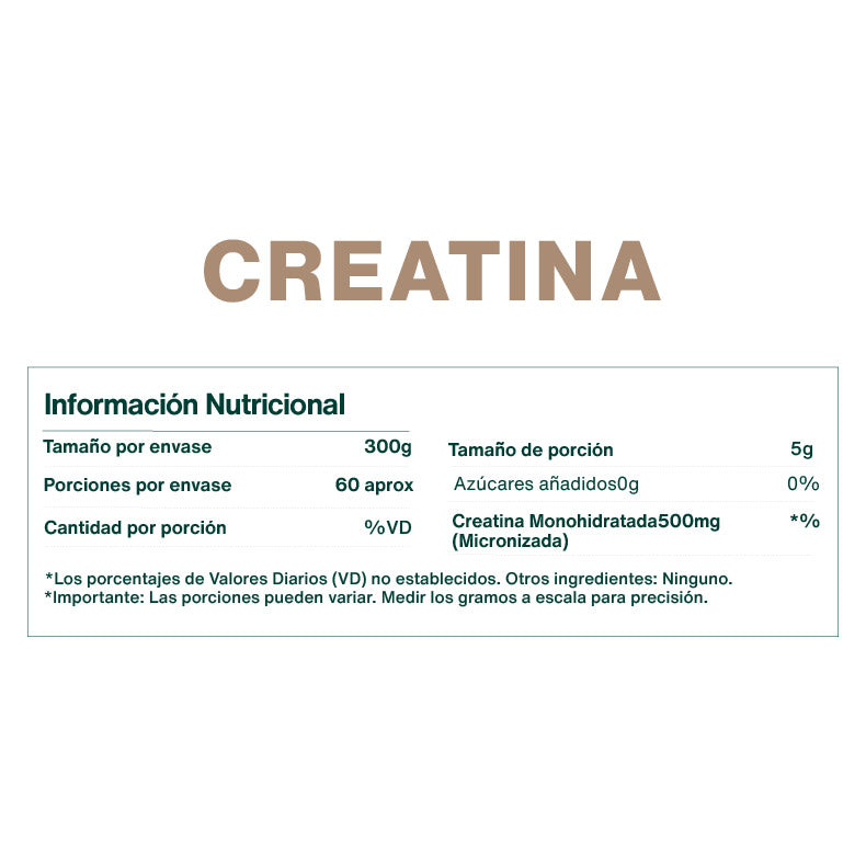 Creatina Pura Monohidratada 300gr