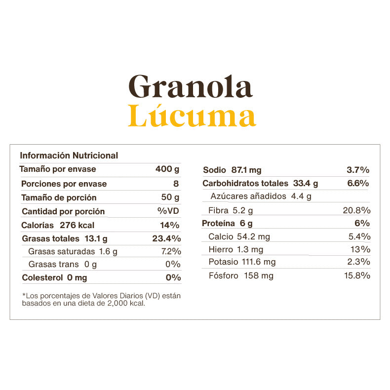 Granola de Lúcuma 400gr - 36% off