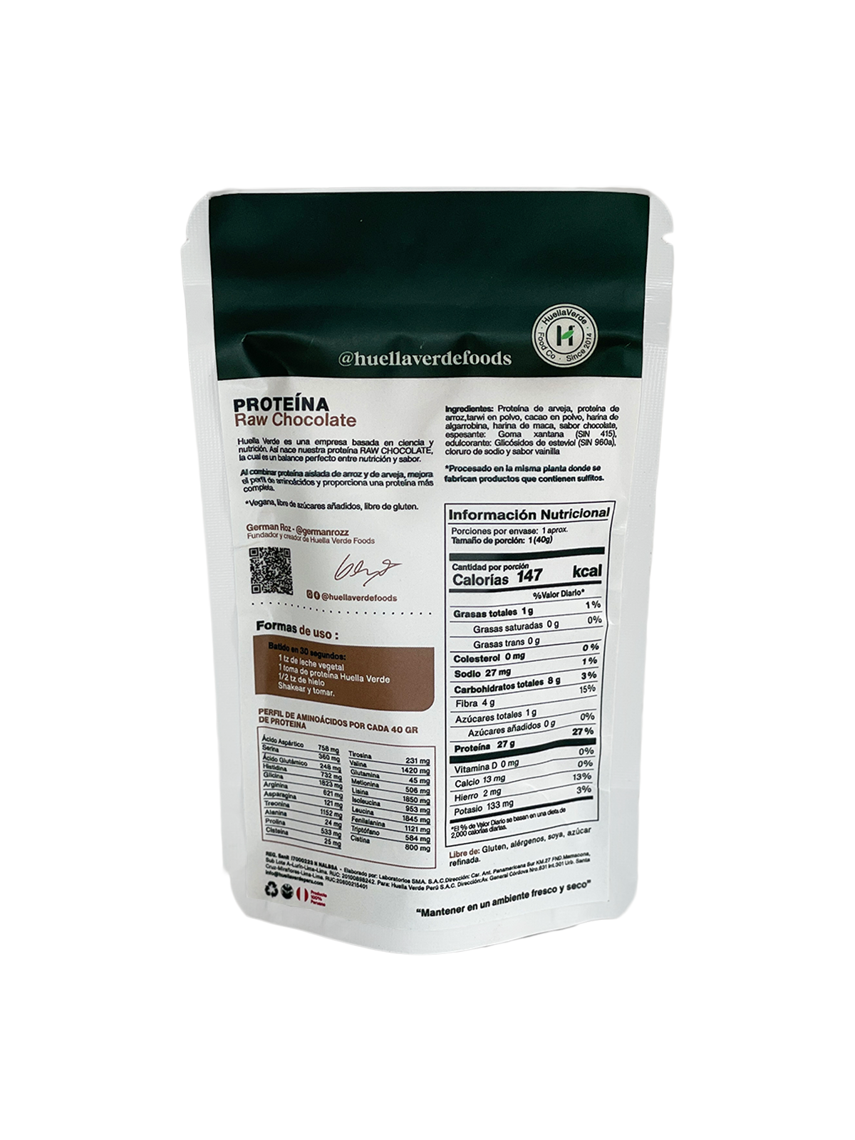 Proteína Raw Chocolate 40gr