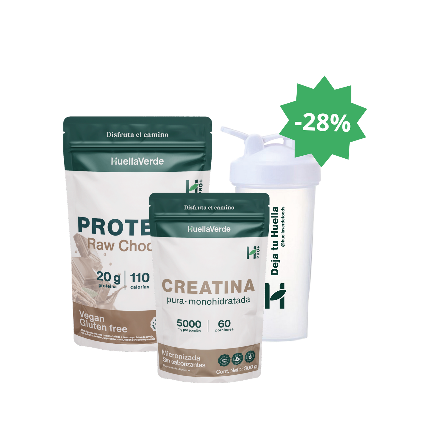 Pack 1 Proteína + 1 Creatina + 1 Shaker