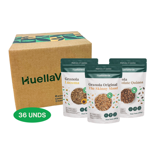 Caja de Granolas 200gr x 36 unidades (12 c/ sabor)