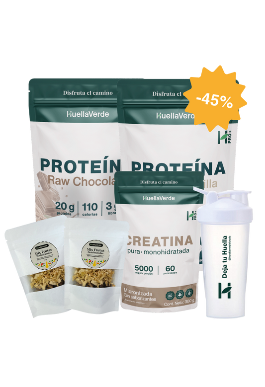 Pack Power: Proteínas + Creatina + Shaker y Snacks