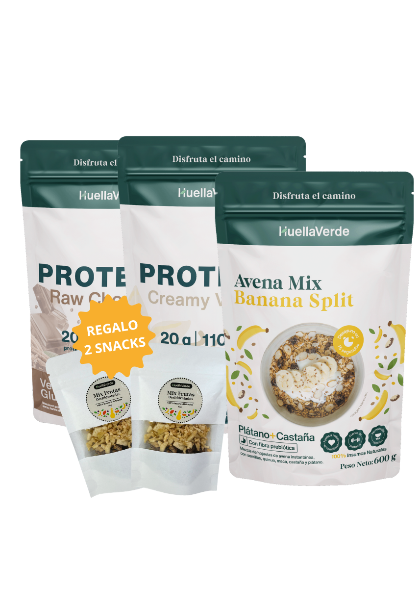 Pack Potencia: 2 proteínas + 1 avena de 600 gr + snacks