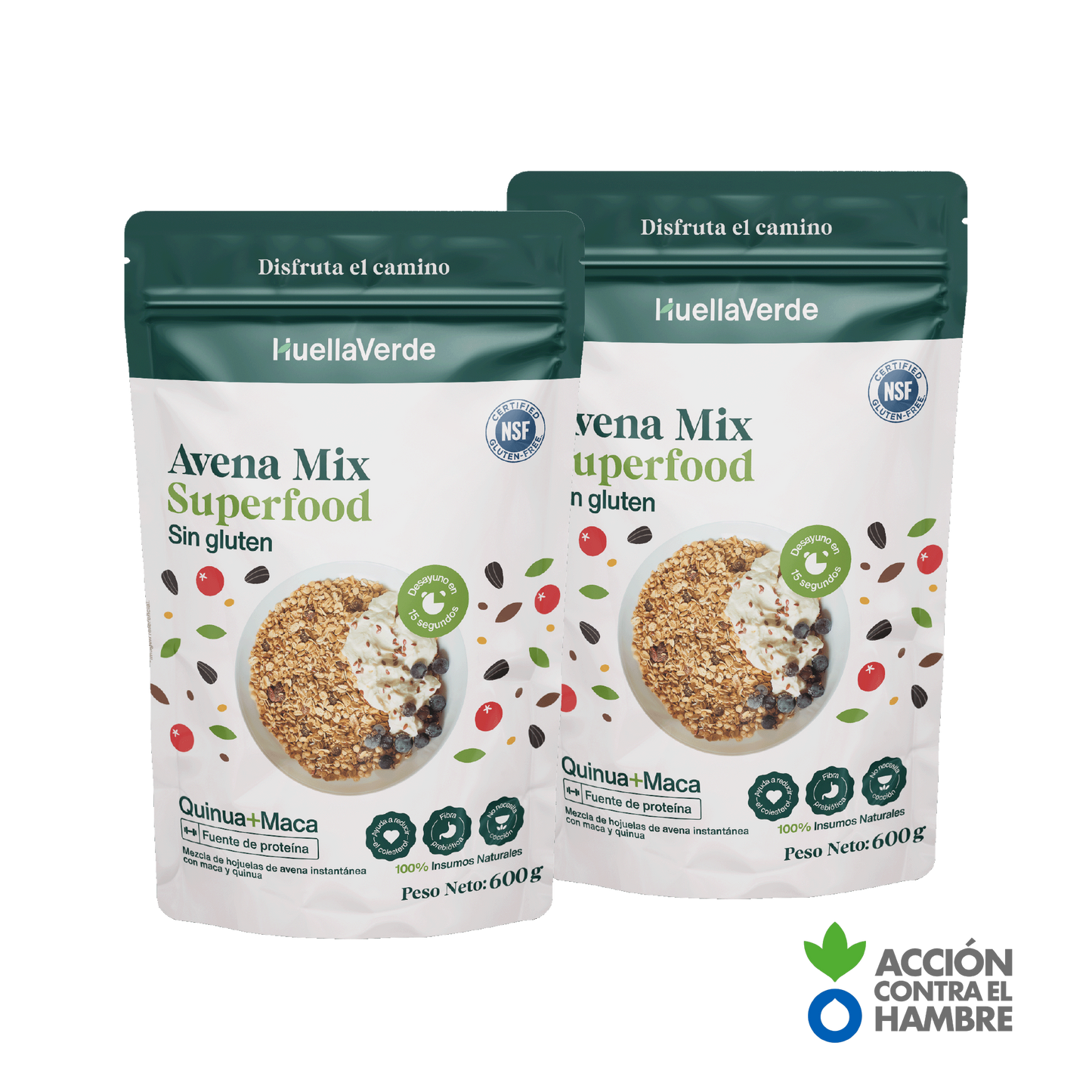 Pack 02 Avenas Superfood 600gr