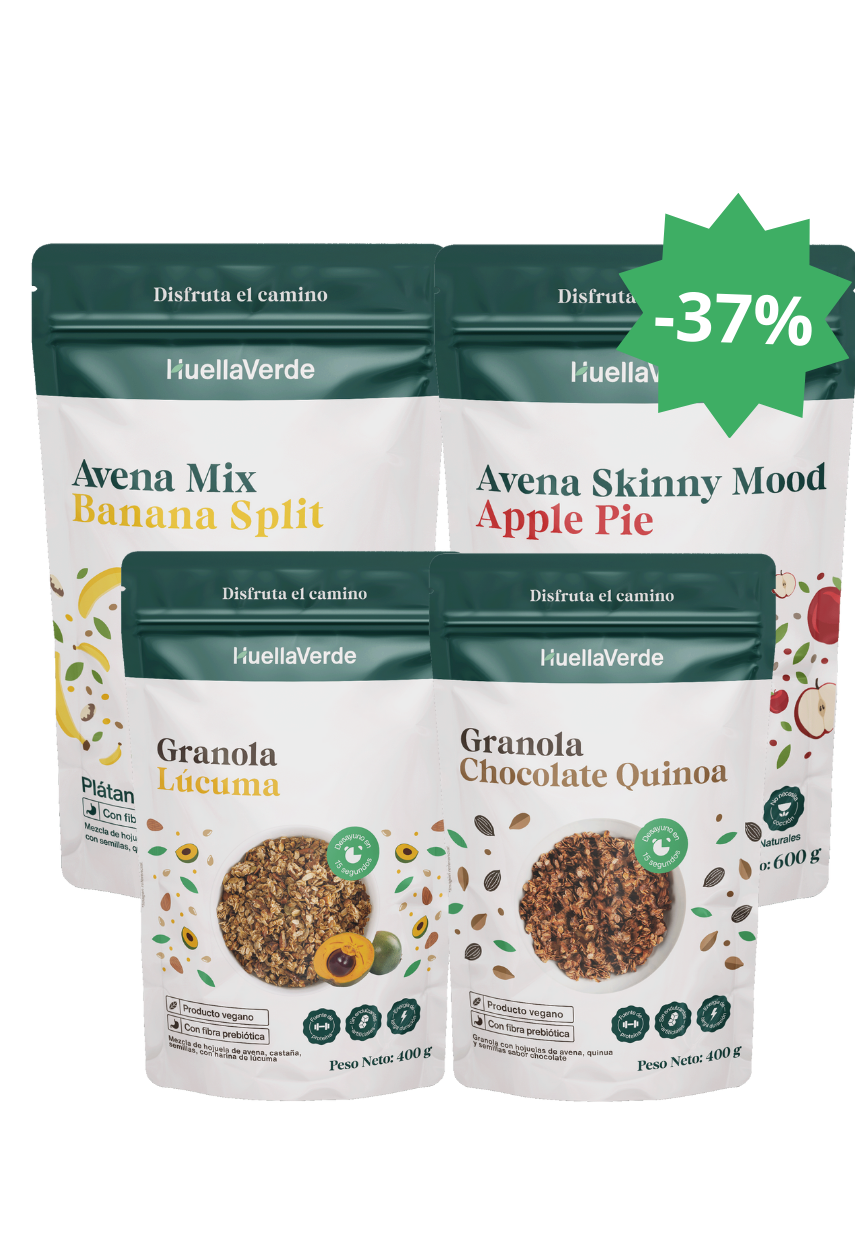 Pack Saludable: 02 Avenas saborizadas 600gr + 02 granolas 400gr