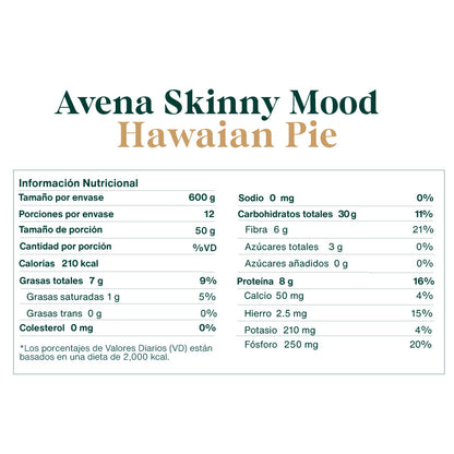 Avena Mix Skinny Mood Hawaian Pie 600gr