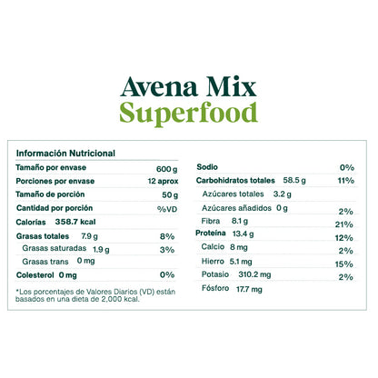 Avena Mix Superfood 600 gr