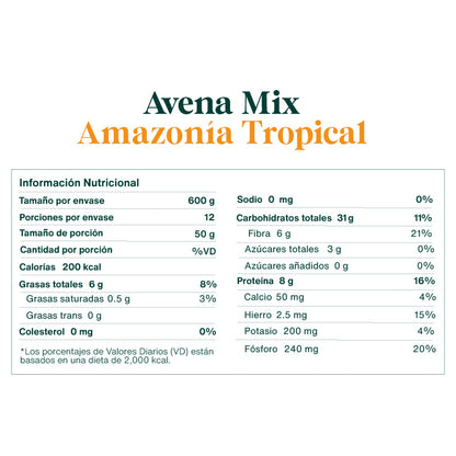Avena Mix Amazonía Tropical x600gr