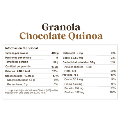 Granola de Chocolate Quinoa 400gr