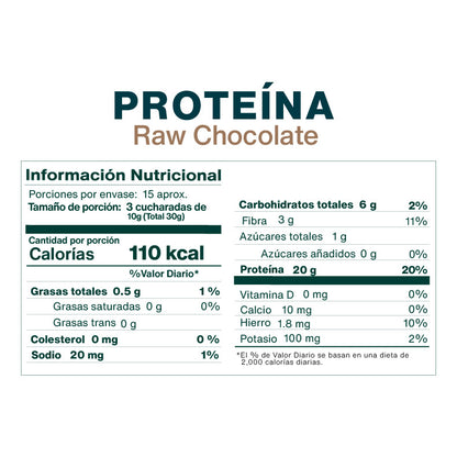 Proteína Vegetal Raw Chocolate 450gr