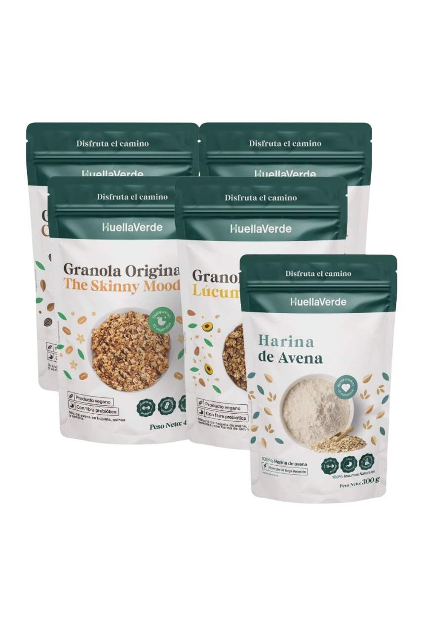 Pack Energía: 4 granolas de 400gr + 1 harina de avena