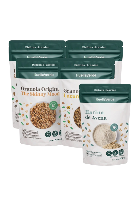 Pack Energía: 4 granolas de 400gr + 1 harina de avena