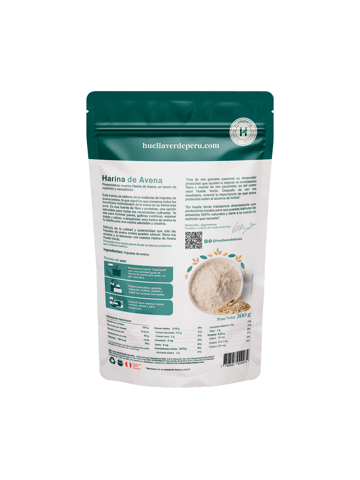 Harina de avena 300gr