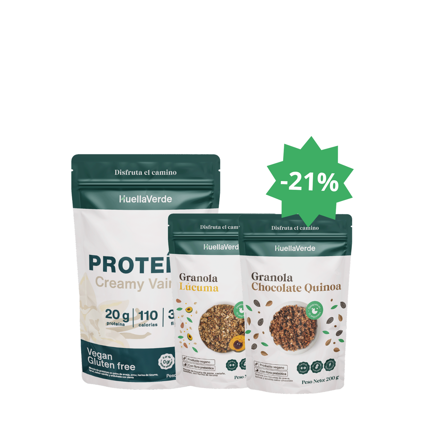 Pack 1 Proteína + 2 granolas 200 gr